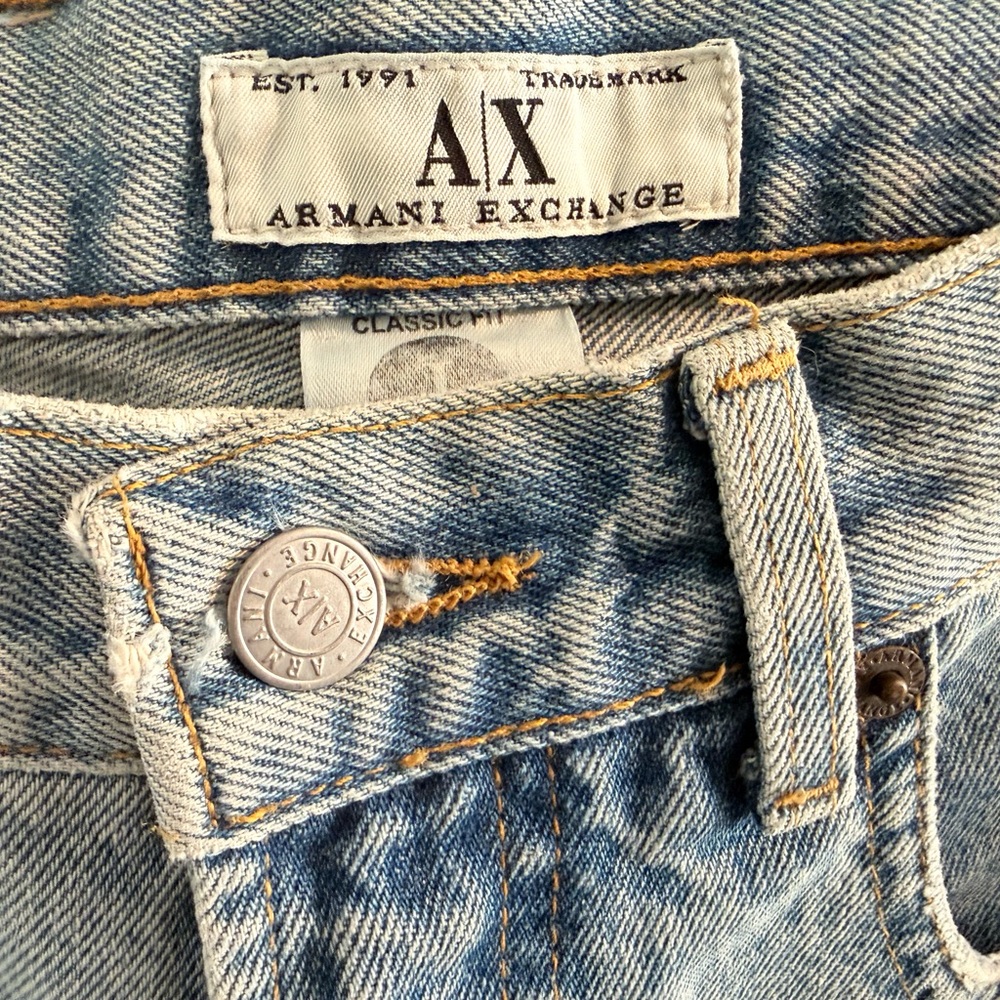 Vintage Armani Exchange Light Blue High Rise Women Jeans, 0 Regular - Picture 2 of 6